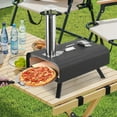thumbnail image 6 of Adoolla Wood-Fired Portable Pizza Oven in Stainless Steel for Outside with Foldable Legs & 12" Pizza Stone, 6 of 8