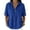 Blue1, variant on Casual Short Sleeve Blouse with Zip Front Collared Tee for Summer Lightweight Fashion Pullover Women’s T-Shirts Top