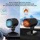 thumbnail image 4 of Car Heater Fan 24V 200W 2 in 1 Heater Cooling Portable Car Heater Windshield Defroster 24v 360 Rotation Car Defrost and Defog, 4 of 5