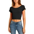 thumbnail image 4 of Women's Casual Backless Hollow Out Short Sleeve Round Neck T-Shirt, 4 of 8