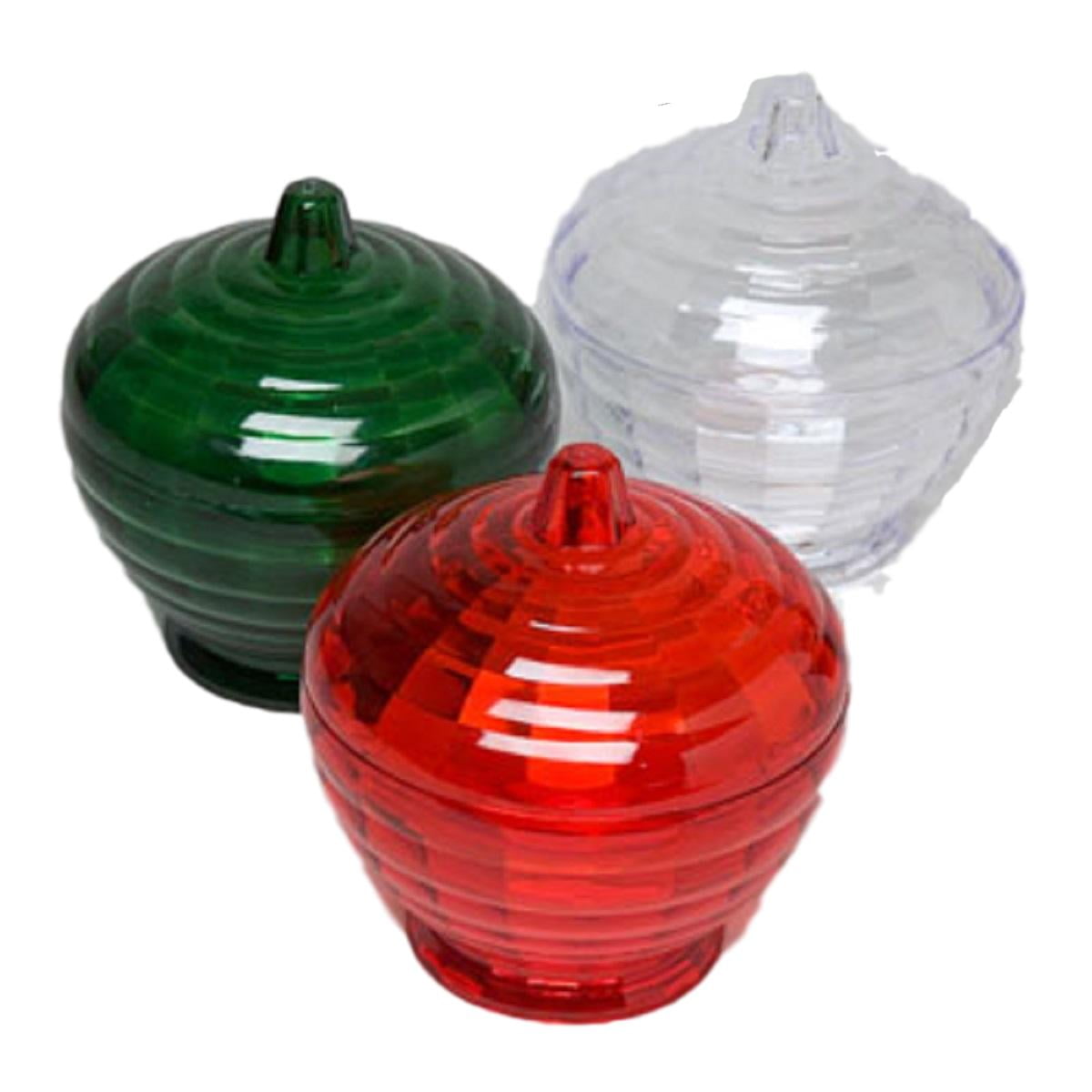 48 Plastic Acrylic Candy Dishes with lid Xmas Cut Glass Look 5.5 deep X