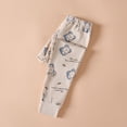 thumbnail image 4 of Gubotare Toddler Joggers Girls Girl's Print Baggy Sweatpants Elastic Waist Wide Leg Track Pants Trousers Joggers 2T 3T (Beige,2-3 Years), 4 of 4