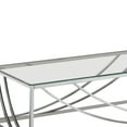 thumbnail image 2 of Tempered Glass Top Coffee Table with Metal Tubular Legs, Chrome and Clear, 2 of 5