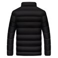 thumbnail image 2 of Men's Solid Zipper Pocket Winter Warm Casual Jacket Outerwear, 2 of 3