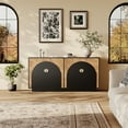 thumbnail image 4 of 63 Inch Modern Fluted Sideboard Buffet Cabinet with Adjustable Shelves, Spacious Credenza Console Table with Artistic Handles, Coffee Bar Wine Bar Storage for Dining Room Living Room Kitchen, Wood Ton, 4 of 7