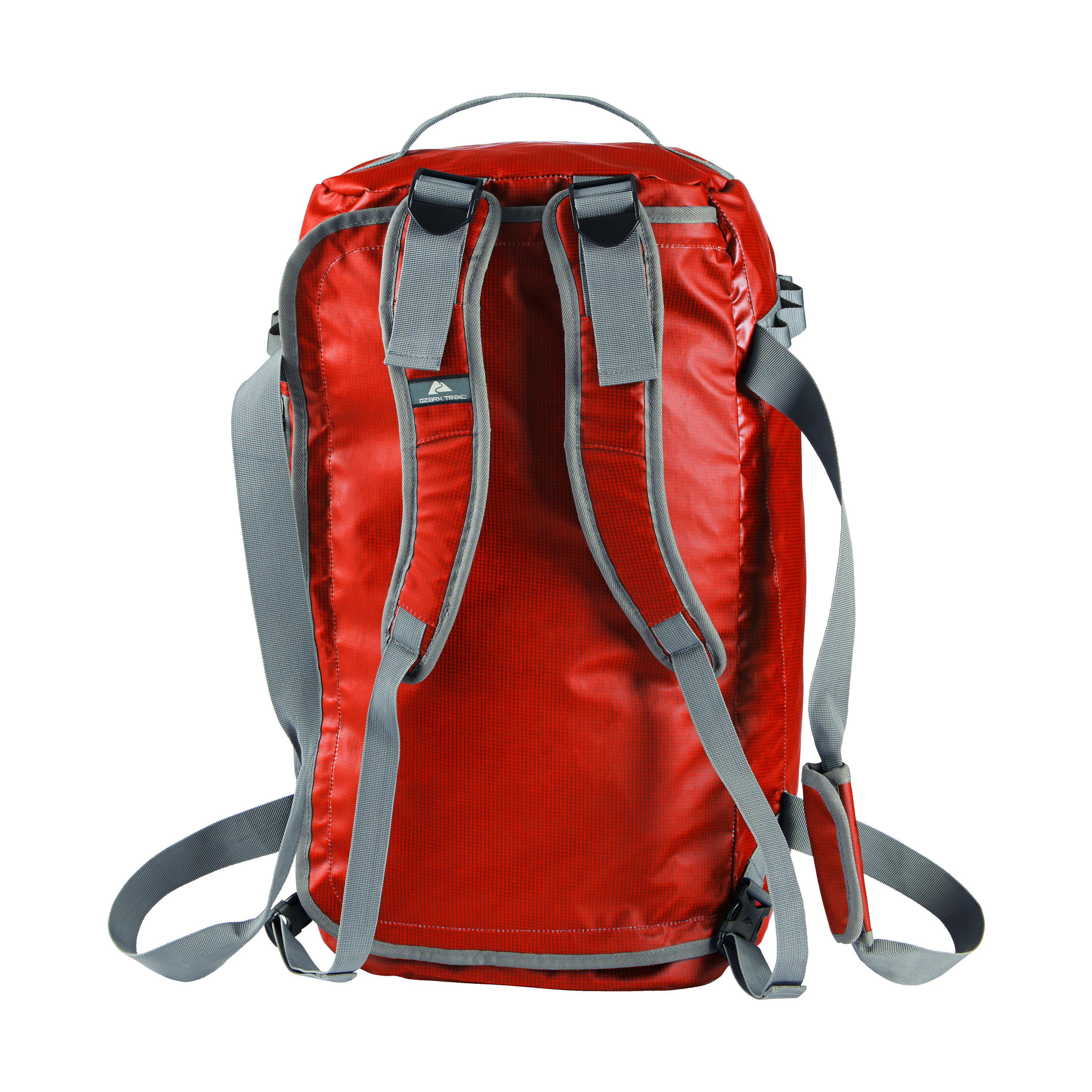 Ozark Trail 50L Duffel Bag with Backpack Straps, Unisex, Solid Red 