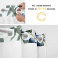 thumbnail image 2 of Butterflies Fruit No Hooks Shower Curtain with Snap-in Liner Blueberries Green Leaves Branch Plant Shower Curtains for Bathroom, Waterproof, Easy Install, Washable 72"x72", 2 of 9