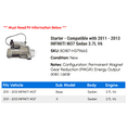 thumbnail image 2 of Starter - Compatible with 2011 - 2013 INFINITI M37 Sedan 3.7L V6 2012, 2 of 2