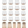 thumbnail image 1 of Protector de patas de silla, deslizadores de muebles para pisos de madera, protector de patas de silla de silicona para proteger el piso de arañazos y ruido, transparente/16 piezas, 1 of 5