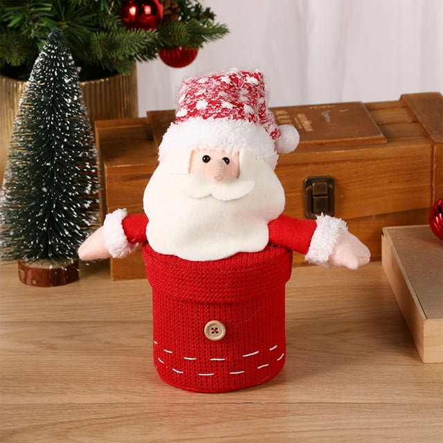 TIMIFIS Christmas Candy Jar Santa Candy Container Chocolate Storage Box Christmas Table Decorated Christmas Eve Gift Box -