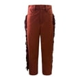 thumbnail image 3 of CONZONE Mens Western Cowboy Pants Wide Leg Tassel Suede Pants for Men Trendy Elastic Waist Funny Stage Performance Pant With Pockets, 3 of 7