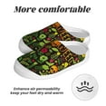 thumbnail image 6 of Goofa Happy Halloween Floral Print Womens Mens Cotton Lightweight House Slippers , Washable Home Slippers,Indoor Comfy Bedroom Cozy Slippers-46/47, 6 of 7