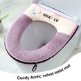 thumbnail image 4 of Soft Plush Zipper Wc Mat Universal Soft Toilet Seat Cover with Handle Toilete Accessories, 4 of 5