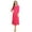 Hot Pink, variant on Women's Casual Basic Comfy 3/4 Sleeve Flare A-line Midi long maxi Dress