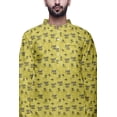 thumbnail image 6 of Atasi Printed Kurta For Men Mandarin Collar Cotton Poplin Casual Kurta Shirt, 6 of 7
