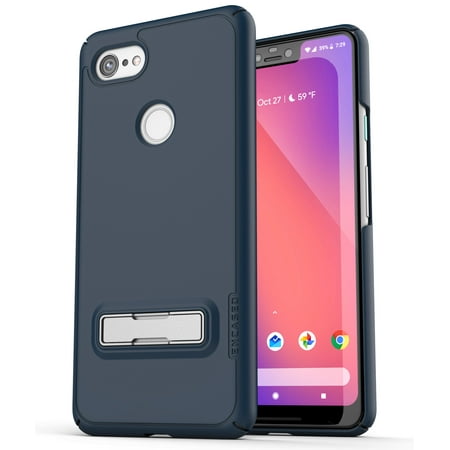 - Encased Slim Case for Pixel 3 XL Case with Kickstand, Ultra Thin Protective Grip Cover with Metal Stand (Slimline) Navy