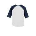 thumbnail image 6 of Sport-Tek Raglan Jersey (YT200) White/Navy, XS, 6 of 6