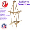 thumbnail image 4 of Bonka Bird Toys Bonka Bird Toys 1003 Cliff Leather Medium- Large Chew Cage Toy, 4 of 7