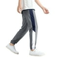 thumbnail image 2 of ZACPNCV Boys Sweatpants Kids Girls Drawstring Joggers Pants with Side Stripe Active Sports Track Pants Gray 14-15 Years, 2 of 5