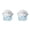 B*2, variant on Z52LingLing Decoration Mini Resin Shark Costume Pudding Cat Figurine Cute Handcrafted Kitten Desktop Statue Miniature Toy for Car Dashboard Bookshelf (Style 1,2PC)