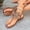 Brown1, variant on Kojanyu Women's Bow Knot T-Strap Flat Sandals Open Toe Summer Casual Beach Walking Thong Shoes PU Leather Slip On Footwear