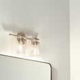 thumbnail image 7 of Kichler Brinley 15.75" 2 Light Brushed Nickel Vanity Light with Clear Glass Shades, 7 of 7