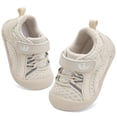 thumbnail image 1 of Zapatos de bebé FEETCITY con punta ancha y transpirables, color beige, 0-6 m, 1 of 7