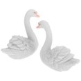 thumbnail image 4 of OFFIGAM Swan Statue Resin Garden Decor Set of 2, Detailed Outdoor Lawn Ornaments for Yard and Patio, 4 of 10
