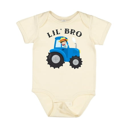 

Inktastic Farmer Tractor Little Bro Gift Baby Boy Bodysuit