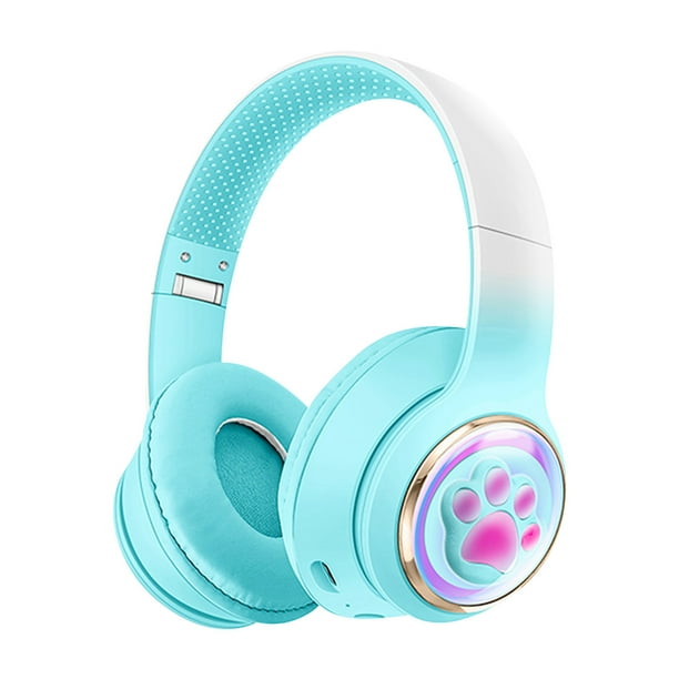 Auriculares Auriculares Inalámbricos Bluetooth Retráctiles con Modo de Juego Deportivo, Diseño Plegable Y Tiempo de Música de 18H, Incluye Soporte de Cable Aux Y Tarjeta de Memoria para Uso con Cable