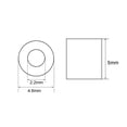 thumbnail image 2 of Unique Bargains M3 Aluminum Sleeve Crimp 3mm(1/8 In) Steel Wire Rope Button Stop 100 Pcs, 2 of 4