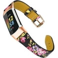 thumbnail image 2 of XiHAMA Leather Bands Compatible with Fitbit Charge 4/Charge 3, Replacement Accessories Wristband Straps for Women, 2 of 7