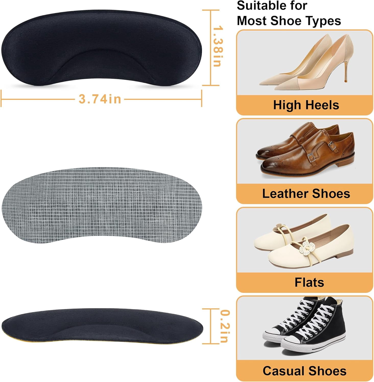 6 Pairs Women Sheer Lace Heart Ankle Socks Mesh Nylon Ruffle Socks with 6 Pairs Self-Adhesive Heel Grips Pads for Loose Shoes