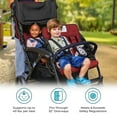 thumbnail image 5 of Foundations Gaggle Odyssey 4-Seat Quad Stroller, Reclining Bench Seats with Canopy, Red/Black​, 5 of 9