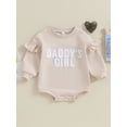 thumbnail image 2 of Bagilaanoe Newborn Baby Girl Oversized Romper Sweatshirt Long Sleeve Bodysuits Letter Embroidery Pullover 3M 6M 12M 18M Infant Casual Tee Tops, 2 of 9