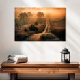 thumbnail image 2 of Elephant Stock Field Of Fog Wall Art - Horizontal Canvas Wall Art - Living Room Wall Decor - Nature Canvas - Brown And Black Decor - 24" x 16", 2 of 4