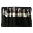 thumbnail image 2 of segolike oshhni Paint Brushes Set, 24 Pcs Assorted Tip Paintbrushes Nylon Hair Black Storage Bag, 2 of 9