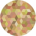 thumbnail image 1 of Ahgly Company Tapis Rond Lavable en Machine Intérieur Transitionnel Chrome Or Jaune, 7 Pieds Rond, 1 of 7