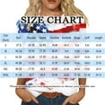thumbnail image 3 of Spring Tops For Women 2025, Casual 3/4 Length Sleeve 4Th Of July Collar Pullover Top Red White And Royal Blue T Shirt Women'S Tops V Neck Sweatshirt Off The Top Shacket (3XL, Navy) ZMTing, 3 of 4