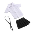 thumbnail image 3 of Ropa para Figuras Femeninas a Escala 1/12, Traje Completo, Falda Corta, Camisa Y , Ropa para Figuras de Acción en Miniatura, para Muñecas Femen Camisa blanca, 3 of 10