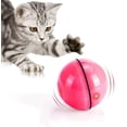 thumbnail image 1 of Juguete rojo para gatos, pelota con luz LED, rotación automática de 360 grados y carga USB, juguete interactivo para gatos, perros y gatitos., 1 of 5