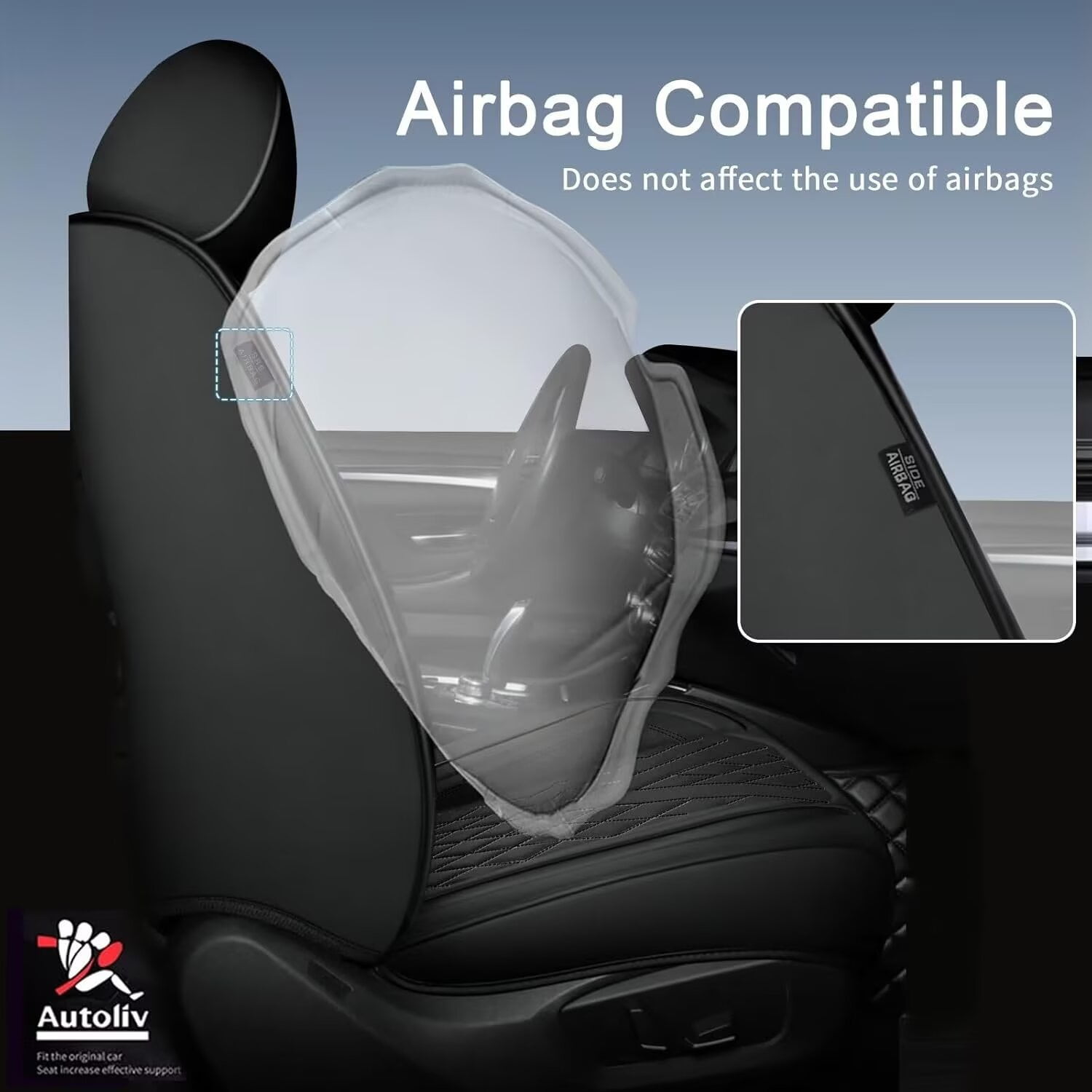 DIKSOAKR Full Set Seat Covers Fit for Honda HR-V 2016-2024 2025 Faux Leather Car Seat Covers Waterproof Anti-Slip Automotive Seat Cushion(BLACK)-2 Rows 5 Seats