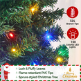 thumbnail image 6 of Topeakmart 4.5ft Pre-lit Spruce Artificial Christmas Tree with 150 LED Lights, Green, 6 of 8