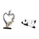 thumbnail image 5 of Escultura romántica de de panda, reloj de pareja moderno, adorno para dormitorio, sala de estar, boda, estantería, armario, decoración del, 5 of 8