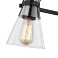 thumbnail image 4 of Artcraft Lighting Kanata Collection 3Light Vanity Light, Black & Brushed Nickel, 4 of 7