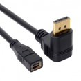 thumbnail image 3 of Chenyang CY Down Angled DP DisplayPort 90 Degree to Mini DP DisplayPort Female Cable for Displays Monitors Cable, 3 of 7