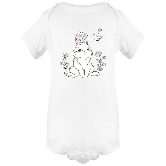 Bunny With Little Bird Bodysuit Infant -Image by Shutterstock, Newborn