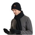 thumbnail image 3 of Njoeus Womens Mens Winter Warm Knit Beanie Hat Long Scarf Gloves Set with Fleeces Lined Skull Cap Neck Scarves for Women Men, 3 of 6