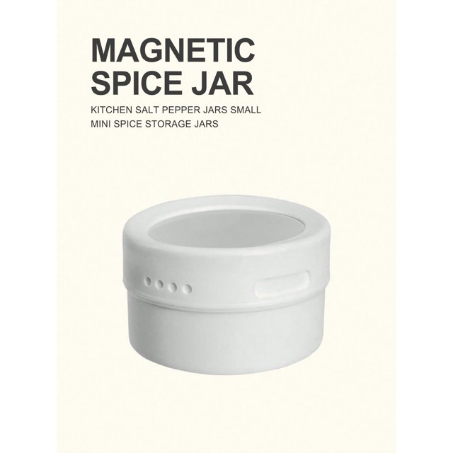 1pc White Plastic Storage Box With Magnetic Lid For Fridge, Multi-Purpose Container For Condiments