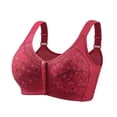 thumbnail image 3 of Aofany Bras for Women Front Closure No Underwire Comfort Senior Wireless Snap Closing Bra, 34B/C-46B/C, 3 of 5